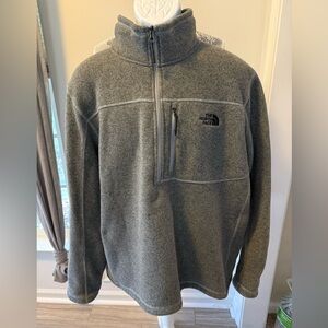 The North Face 1/2 Zip Gray Fleece size XL